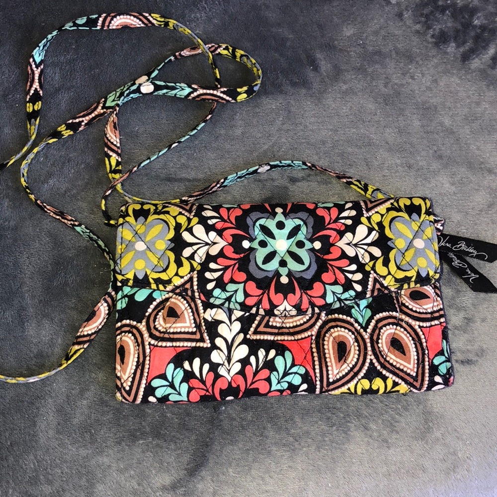 Vera Bradley Trifold Wallet with Strap